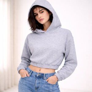 ZARA Cropped Hoodie Sz M